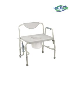 Heavy-Duty Adjustable Commode with Drop Arms