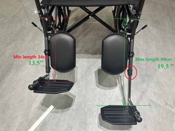 Elevating Wheelchair Legrest with Padded Footplate - Image 2