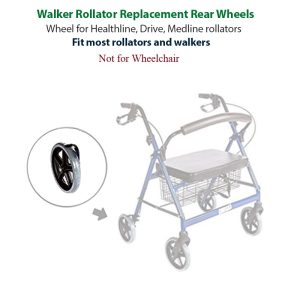 Walker Rollator Replacement Wheel (1) Grey Tire