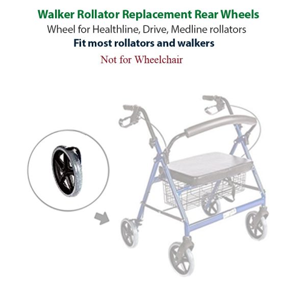 Walker Rollator Replacement Wheel (1) Grey Tire